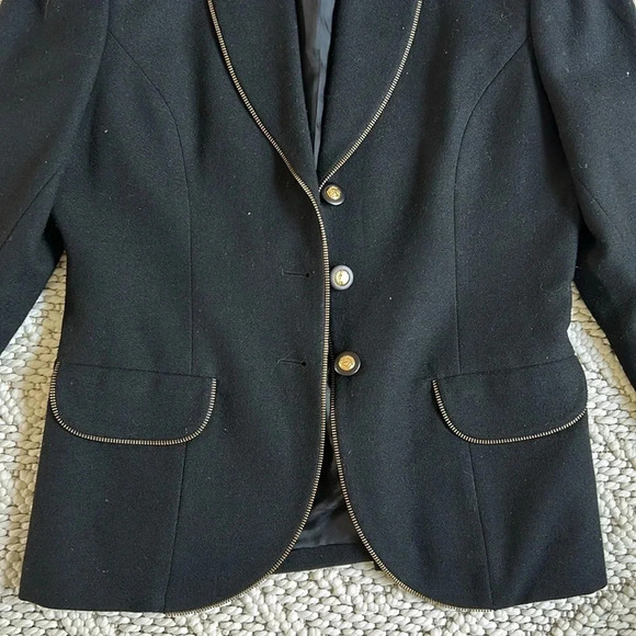 FOCUS 2000 by Charles Glueck Vintage Blazer Jacket Black | Black Blazer Jacket - Picture 5 of 9